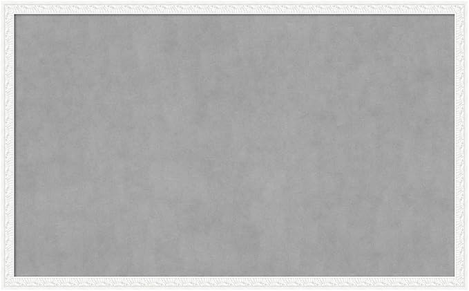 Amanti Art White Framed Magnetic Board 26x42 Large Vision Board for use with Magnets, 100% Metal Sheet to Display Items as Office Decor or for Home Organization in mudroom, Kitchen or Kids Room