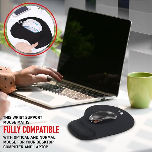 New Horrizon Ergonomic Mouse Pad - Gel Wrist Support for Pain Relief | Non-Slip Design for Home & Office