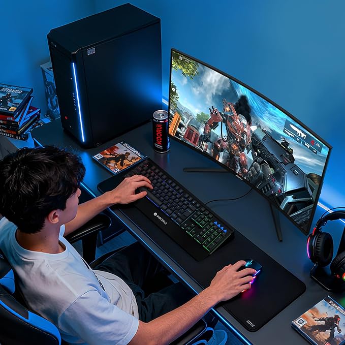 KOORUI 32 inch Curved Gaming Monitor, QHD (2560 x 1440) 2K 170Hz 144Hz Monitor, 1ms 1500R Display, 90% DCI-P3, Adaptive Sync, Tilt Adjustable, VESA Compatible, DisplayPort HDMI, Black