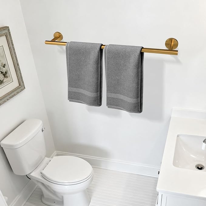 Modern 24 inch Towel Bar Brushed Gold,Stainless Steel Towel Racks for Bathroom Wall Mounted,Bathroom Towel Holder,Home Decor Towel Rod