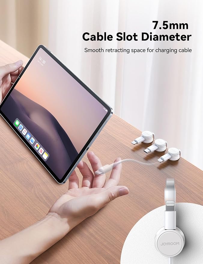 9 Pack Cable Management Cord Holder, JOYROOM Magnetic Cable Clips Adhesive Wire Hider, Cord Organizer for Desk Bedside Nightstand Table Desktop USB Wall Car Office Workspace Accessories