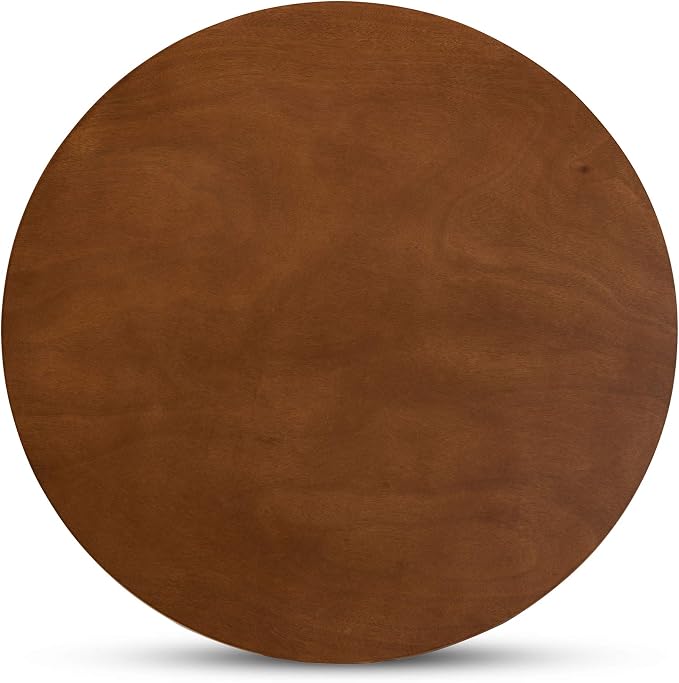 Baxton Studio Kenji Modern and Contemporary Walnut Brown Finished 35-Inch-Wide Round Wood Dining Table