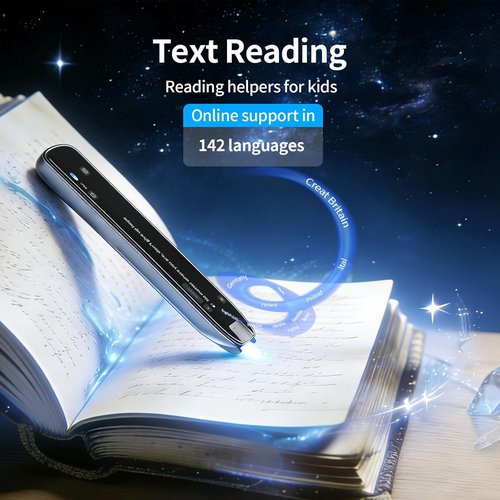 Scan Translation Pen - 142 Languages Dyslexia Tool | Speech & Scan-to-Text Reader for Kids & Adults