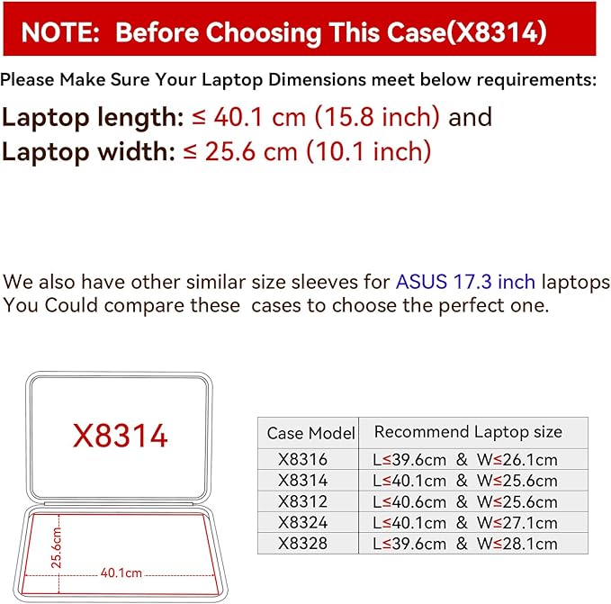 Smatree Hard EVA Protective Sleeve Case Compatible for 17.3inch ASUS Vivobook 17X (K3704), for 17.3 inch ASUS Vivobook 17 (F1704)Laptop, for SideTrak Solo 17.3 inch Portable Monitor Sleeve Bag (X8314)