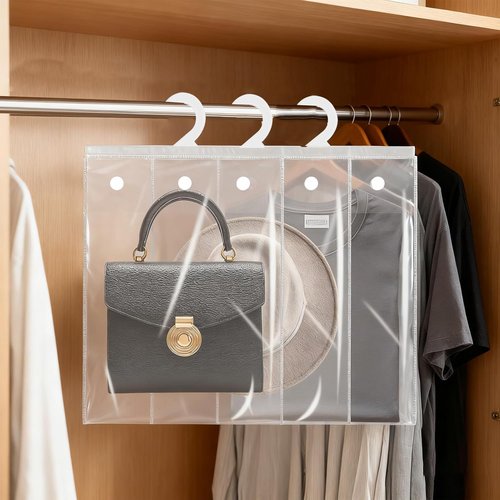 Skiennix 30 PCS Hanging Storage Bags - Waterproof & Dustproof Organizer for Headphones | 11.8 x 15.7 Inch