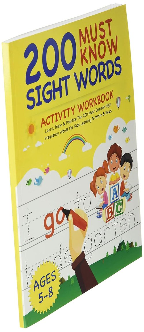 200 Must Know Sight Words Workbook by [Brand Name] - Learn, Trace & Practice Essential Words | Ages 5-8