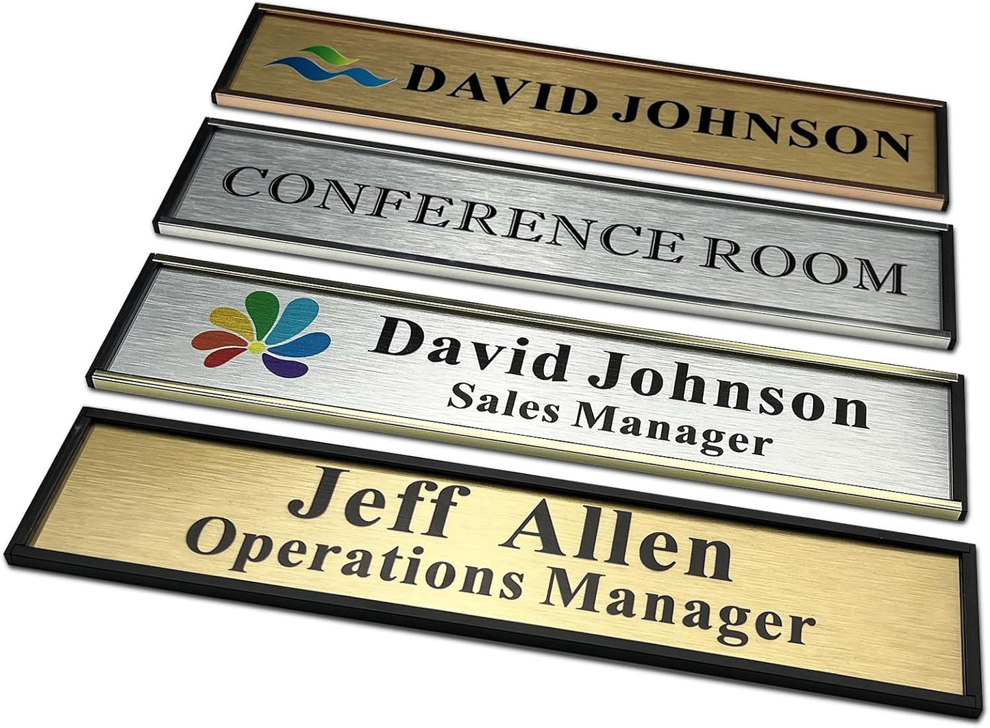 Skiennix Personalized Name Plate - Custom Aluminum Door or Wall Sign, 2x10 Inch, Ideal Office Gift