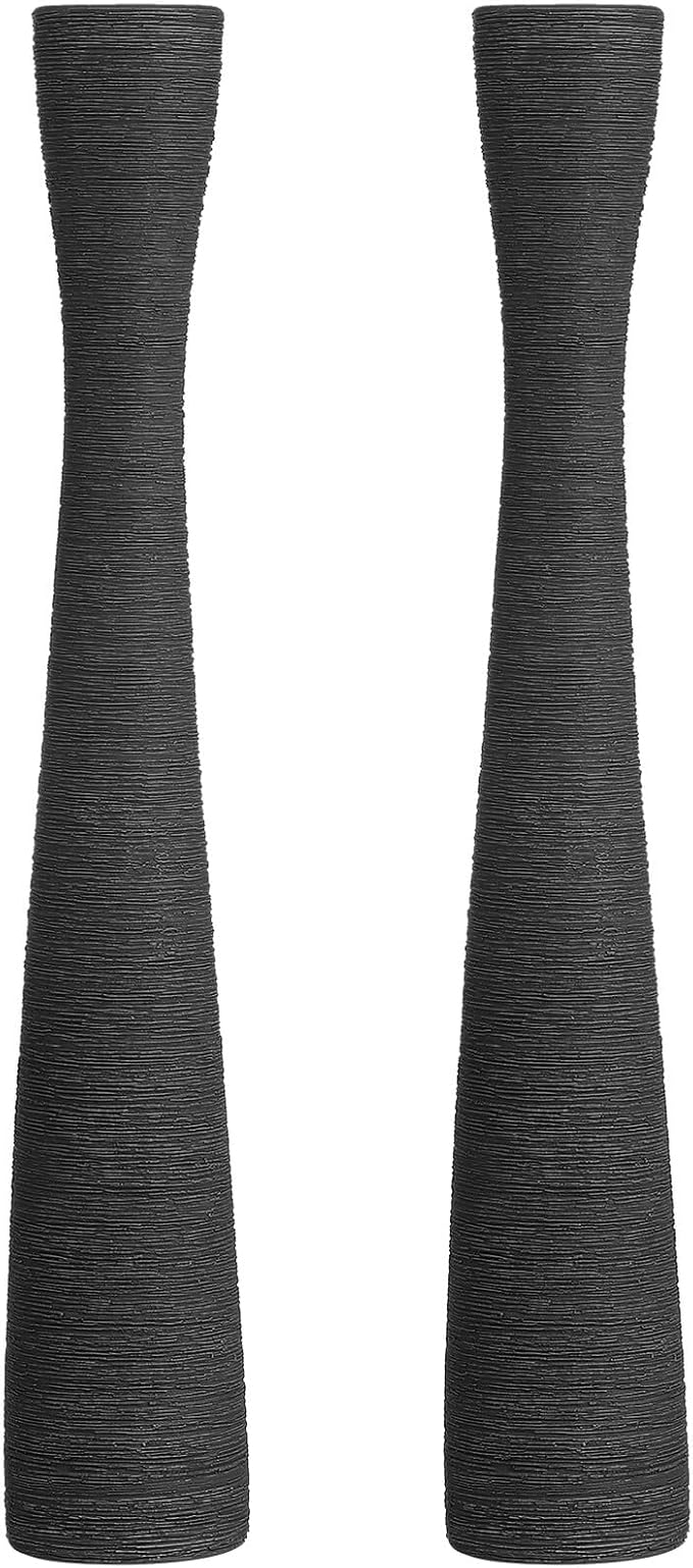 Garneck 2pcs Ceramic Flower Vases Narrow Neck Floor Vases Decorative Home Office Centerpiece Display for Floral Arrangements Glazed Pottery Design