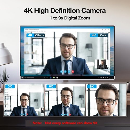 4K Webcam - High-Definition USB Camera with Microphone & Auto-Focus for PC | Perfect for Zoom & Skype