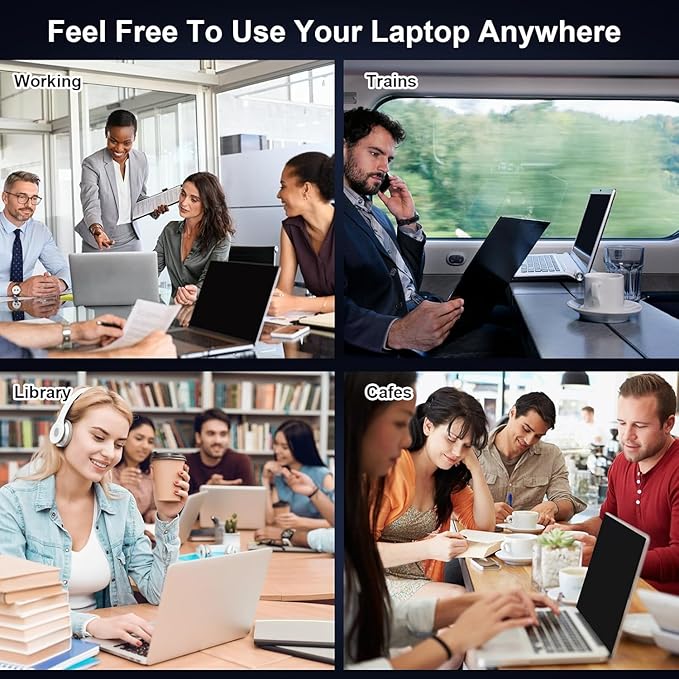 Hoktods 16 Inch 16:9 Laptop Privacy Screen Filter, Computer Monitor Privacy Shield, Anti Scratch Anti Spy Anti Glare Blue Light Screen Protector