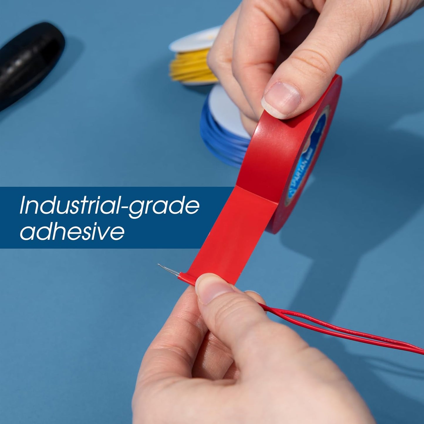 Spartan Industrial - 3/4" X 66' White Vinyl Tape | 12 Colored Electrical Tape Rolls for Versatile Use