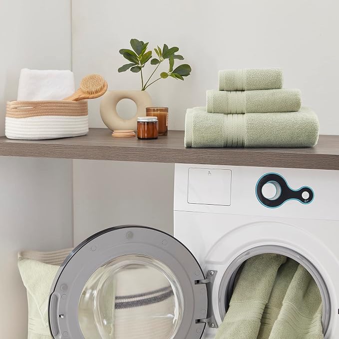 COZYART Sage Green Bath Towels for Bathroom 2 Pcs, 27x54 Cotton Bath Towel Set Super Soft Absorbent Durable 650 GSM Shower Towels for Daily Use