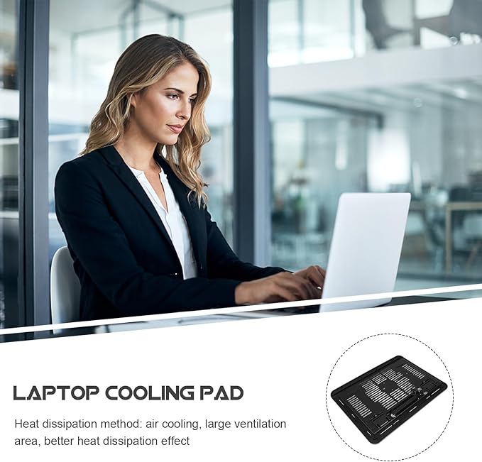 Gadpiparty Gaming Laptop Cooling Pad Laptop Stand for Desk with Quiet Fans Multipurpose Notebook Holder Compatible with Tablets for Home and Office Use