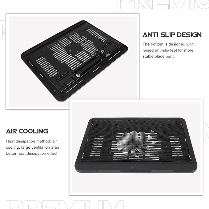 Gadpiparty Gaming Laptop Cooling Pad Laptop Stand for Desk with Quiet Fans Multipurpose Notebook Holder Compatible with Tablets for Home and Office Use