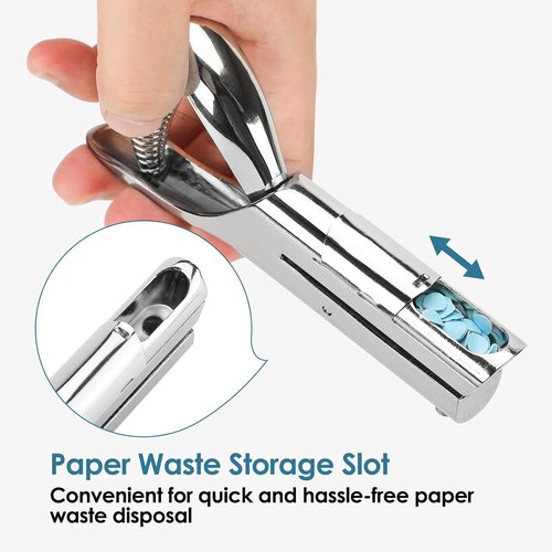 MROCO Heavy-Duty 1/4" Hole Punch - Handheld Puncher for Crafts, Paper & Cardboard