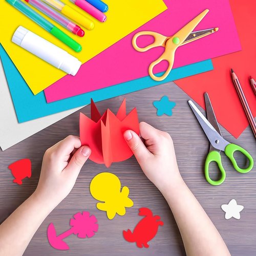 ROOKEA Poster Board - Colorful 11.7x16.5 Inch Bulk Pack for Vision Boards & Craft Projects