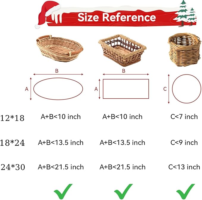 Ohuimrt 50Pcs Cellophane Bags 3 Sizes Cellophane Wrap for Gift Baskets 24x30 16x24 12x18 Large Clear Plastic Packaging Bags with 50 Pull Bows for Christmas Gift Wrapping