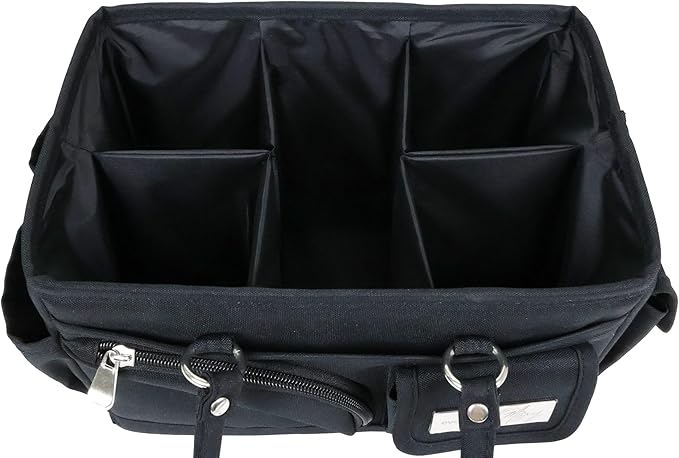 Everything Mary Junior Deluxe Store & Tote Organizer – Black Craft Tote with Handles – Collapsible Storage Caddy for Scrapbooking, Sewing, Art Supplies & DIY Creative Tools