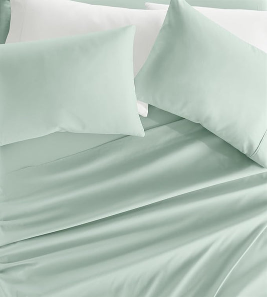 Linen Market Brushed Microfiber King Sheet Set 4 Piece – Oeko-TEX Certified Ultra Soft & Wrinkle-Free - 16" Deep Pocket Sheets - Easy Care King Size - Mint