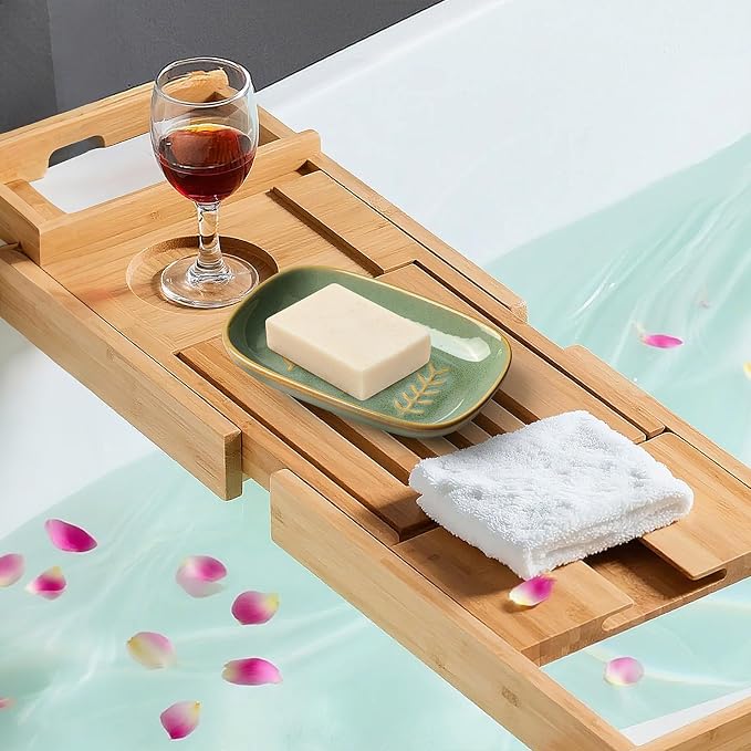 2 Pack Ceramic Soap Dish for Cleaner Shower, Decorative Soap Holder for Bar Square Shampoo or Sponge, Cute Shower Soap Dish Soap Saver Tray Container for Bathroom Kitchen Sink, Easy to Clean