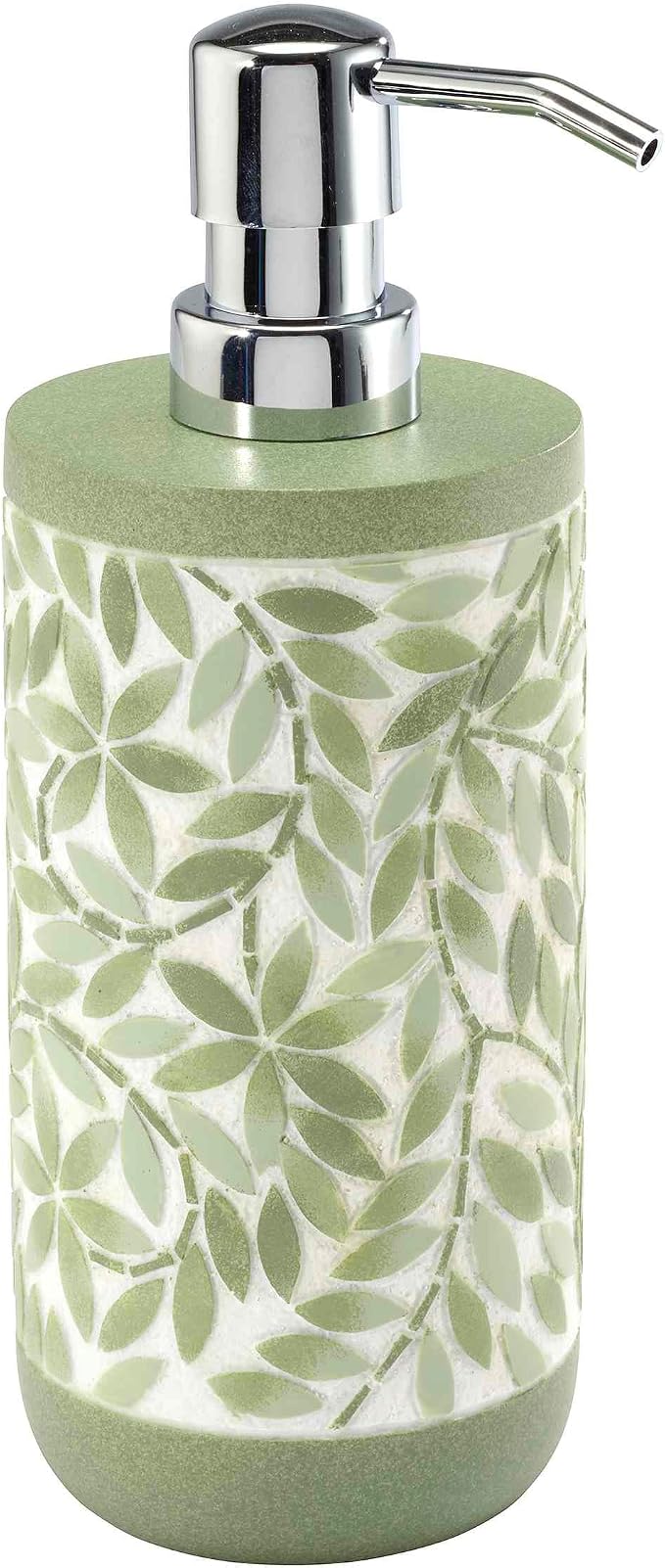 Avanti Linens - Lotion Pump/Soap Dispenser, Resin Countertop Accessories, Guest Bathroom Essentials (Stratford Collection, Green)