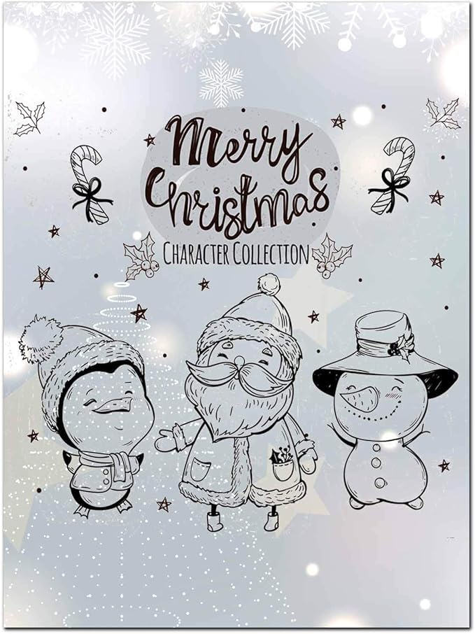DUGUTUL Premium Festive Christmas Stationery Set Spread Holiday Joy, 48 Sheets, 8.5 x 11 Inches, 100gsm, Perfect for Personalized Gifts and Add Holiday Magic to Your Messages (E)