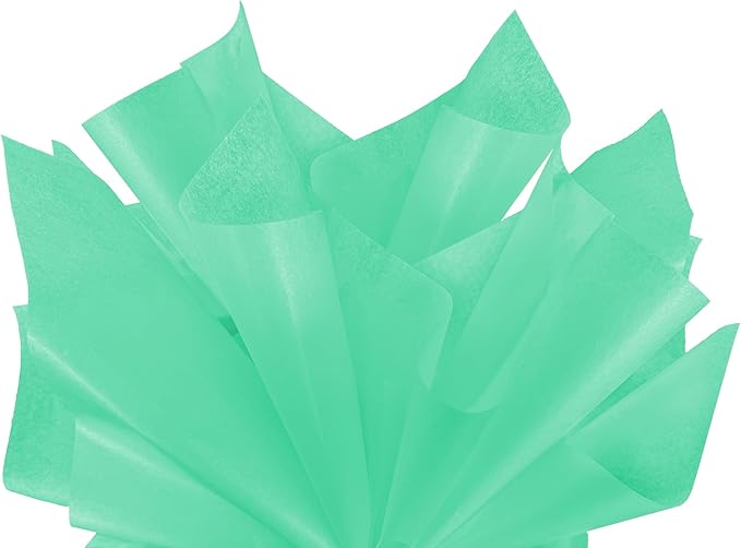 Flexicore Packaging® | Gift Wrap Tissue Paper | Size: 15"x20" | 100 Sheet | Acid Free Bulk Tissue Paper | (Mint Green)