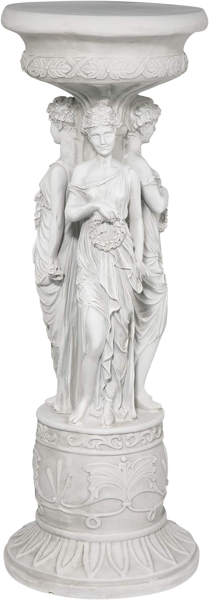 Design Toscano KY992 Chatsworth Manor Neoclassical Pedestal Column Plant Stand, Antique Stone
