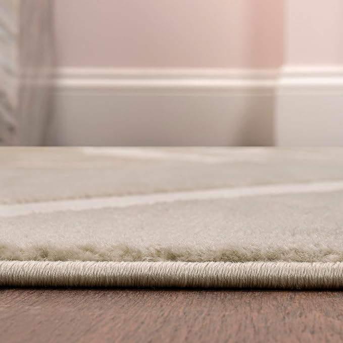 JONATHAN Y Sun Two-Tone High-Low Indoor Area Rug 5X8 Beige/Cream, Aelius MidCentury Scandinavian Abstract for Living Room, Bedroom, Kitchen, Easy-Cleaning, Pet-Friendly, Non-Shedding SND101A-5
