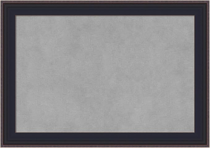 Amanti Art Black Framed Magnetic Board 15x21 Small Vision Board for use with Magnets, 100% Metal Sheet to Display Items as Office Decor or for Home Organization in mudroom, Kitchen or Kids Room