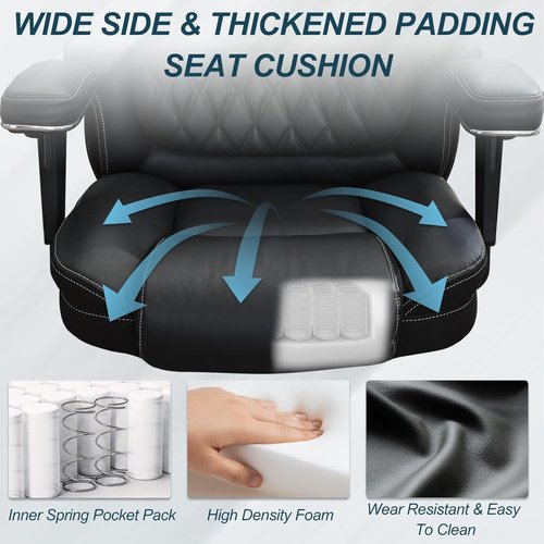 Big and Tall Office Chair by [Brand Name] - Heavy Duty 650lbs Capacity | Adjustable Ergonomic Support