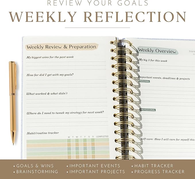 The ADHD Planner - Undated Daily Weekly Schedule Organizer Journal for Disorganized People - Habit Tracker Record Emotions & Mood - Academic Goals - Structure & Focus for Adults Brains (Spiral)