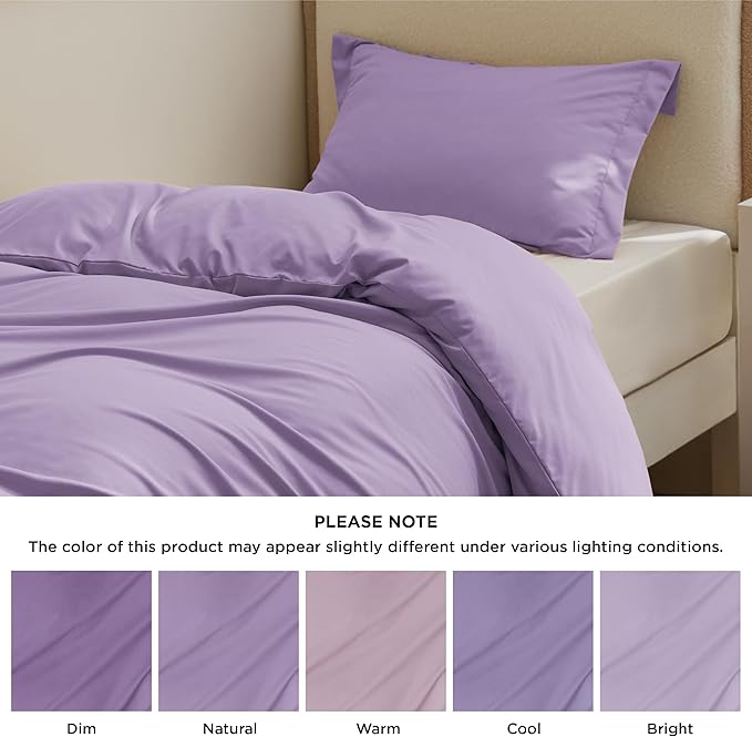 Bedsure Duvet Cover Twin/Twin XL Size - Soft Double Brushed Bedding Set for Kids & Adults, Zipper Closure, 2 Pieces, Includes 1 Duvet Cover (68"x90") & 1 Pillow Sham, NO Comforter, Orchid Bloom