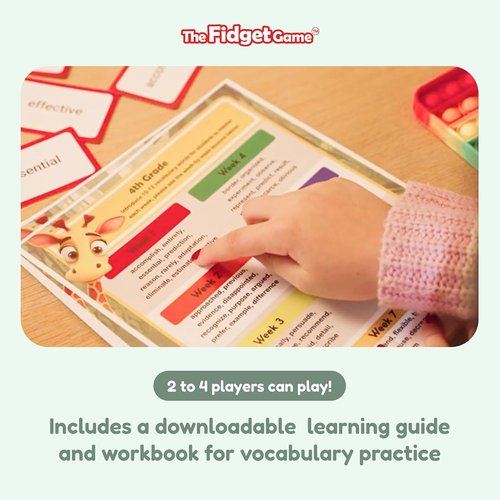 Fidget Game Vocabulary Words - Flash Card Game for Grades 4-6 | Develop Communication Skills & Reading Comprehension