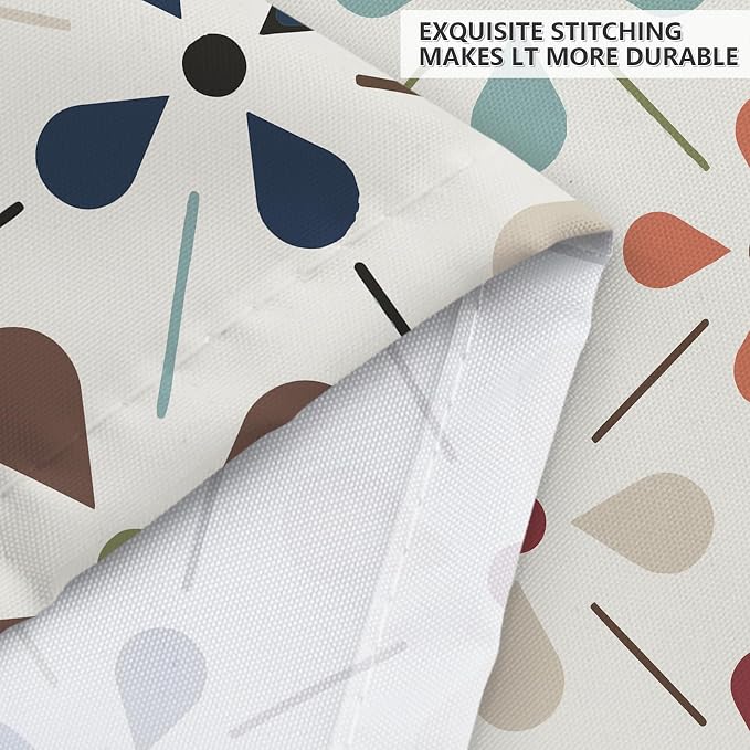 APROPHIC Mid Century Shower Curtains for Bathroom, Vintage Geometric Bathroom Decor Set with Hooks, Washable Kitchen Retro Decorations Waterproof Polyester Fabric Shower Curtain, 72x72 Inch