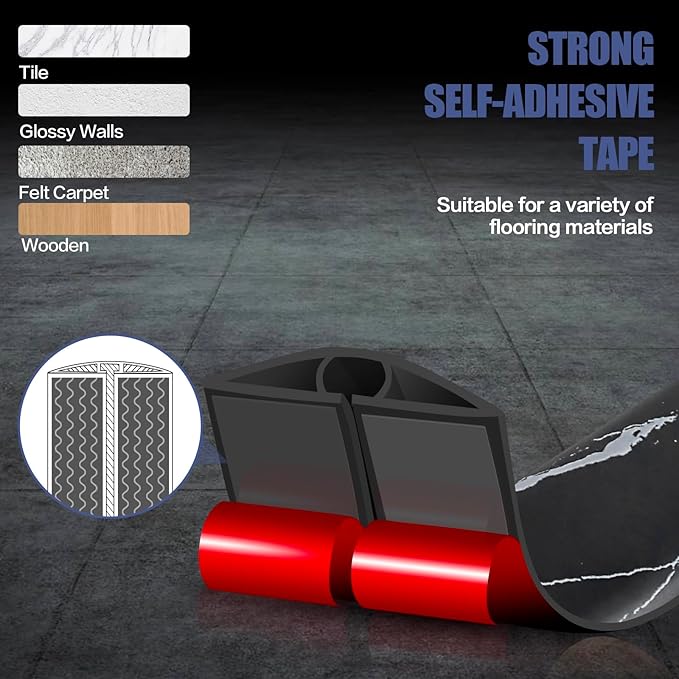Floor Cord Cover Self Adhesive Cord Hider,3.3FT Cable Management, Extension Strip Protector for Wires, Prevent Cable Trips for Offices, Gyms, Exhibitions Cavity:0.47"(W) x 0.35"(H) Black Stone