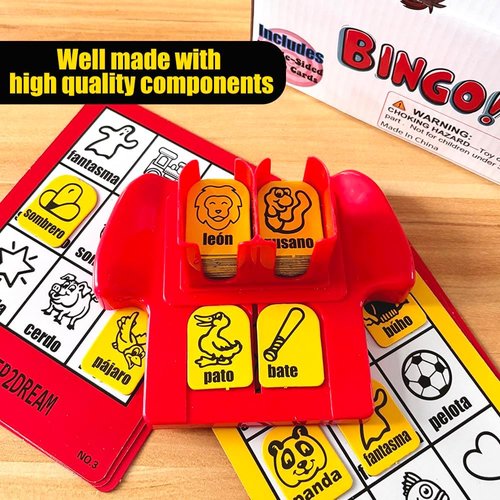 1Step2Dream Spanish Bingo Game - Fun Sight Word Matching for Kids | Perfect for Classroom & Family Learning