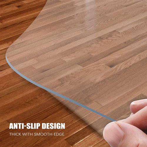 Kuyal Clear Chair Mat - Transparent Floor Protection for Hardwood & Tile - 36" x 55" Rectangle