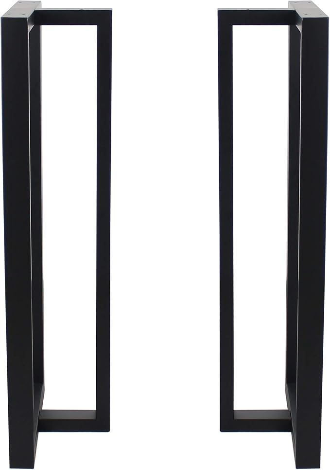 MBQQ Furniture Legs 35”Height 15”Wide Rustic Decory T Shape Table Legs,Heavy Duty Metal Desk Legs,Dining Table Legs,Industrial Modern, DIY Iron Bench Legs
