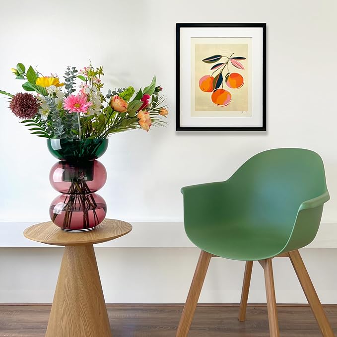 Cloudnola Extra Large Bubble Reversible Glass Flower Vase, Green and Pink, 16" Height x 10" Dia, Home, Centrepiece, Wedding, Gift, and Event Decor