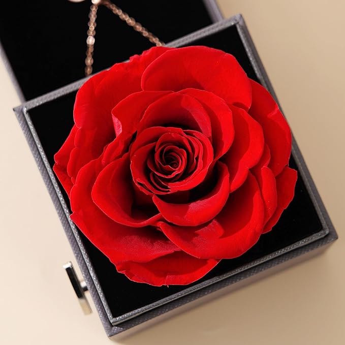 ADDWel Rose Gifts for Grandma Birthday, Unique Preserved Rose Music Box with Silver Grandma Necklace Gift for Grandmother Abuela Nana Bday Christmas Mother's Day from Grandkids, Grandmas Cute Presents