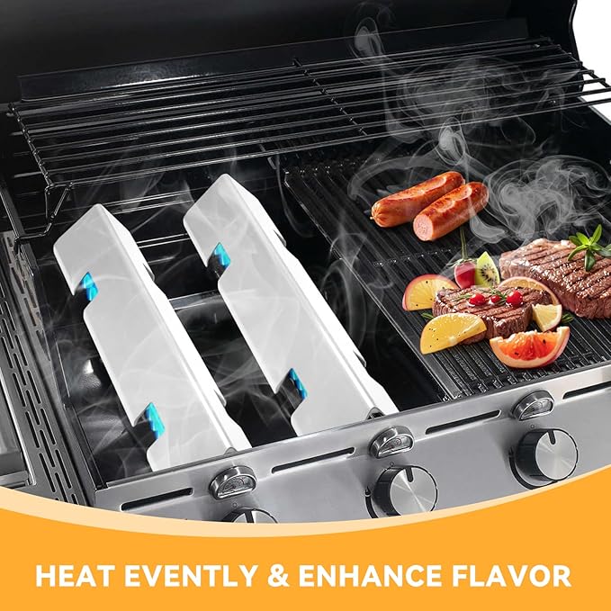 KifonMetals 15.3 Inch Flavorizer Bars for Weber Spirit I & II 200 Gas Grill with Front-Mounted Knobs, for Spirit E210 S210 E220 S220, Stainless Steel, 3 PCS, for Weber Spirit Grill Parts 7635