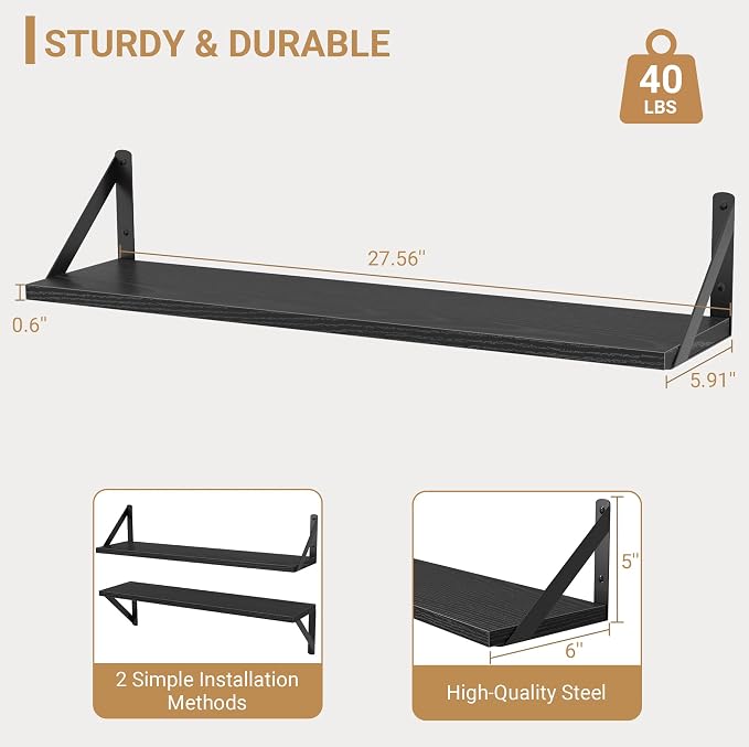 Heimlove Floating Shelves for Wall, 28 inch