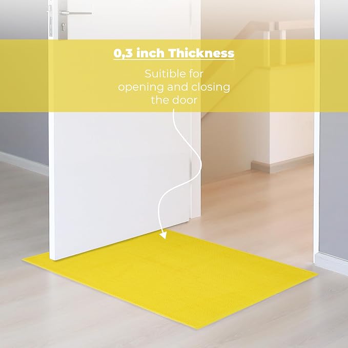 Cotton Paradise 100% Cotton Turkish Bathmat Rug, Soft Absorbent Quick Dry Non Slip, 17x24 Bathmat Rug, Yellow