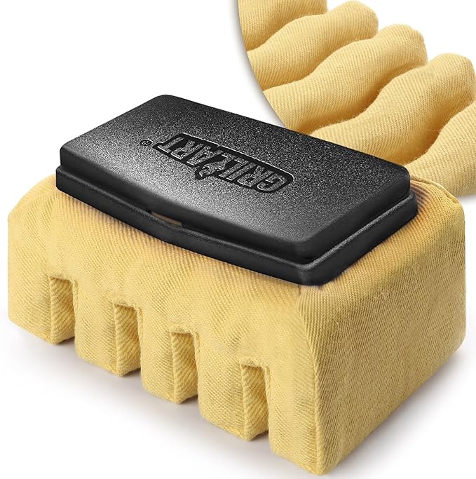 GRILLART Grill Brush Bristle Free, Replaceable BBQ Cleaning Pad (No Handle), Safe Replacement Cleaning Pad/Head for Cast Iron/Stainless Steel Grates - Deep-Reach (Black)