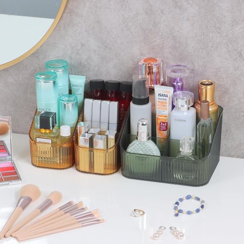 Grean Makeup Brush Holder - Stylish Vanity Organizer with 6 Cups for Skincare & Accessories
