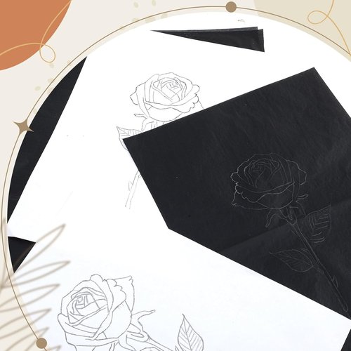 Epakh Carbon Transfer Paper - 20 Sheets 20''x 36'' for Tracing and Drawing | Arts and Crafts Supplies