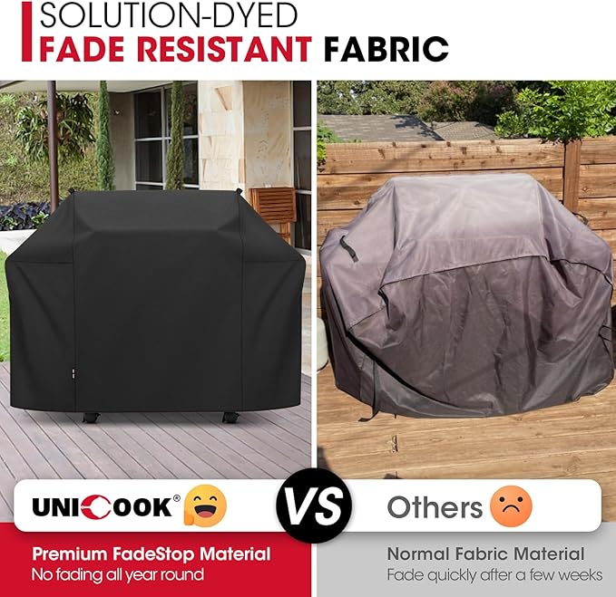 Unicook Grill Cover Compatible with Weber Summit 400 Series, Heavy Duty Waterproof Outdoor BBQ Cover 64 Inch, All-Season Protection Barbecue Gas Grill Protector, Compared to Weber 7108