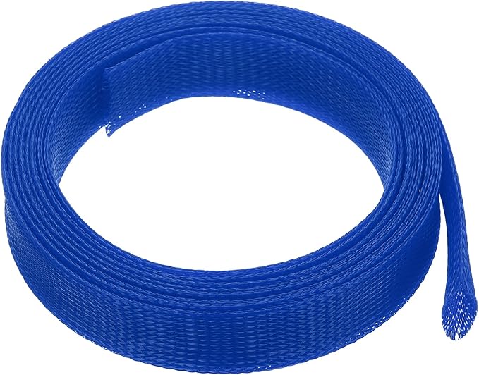 uxcell Expandable Sleeving,1 9/16-inch 10ft Cable Sleeve, Blue