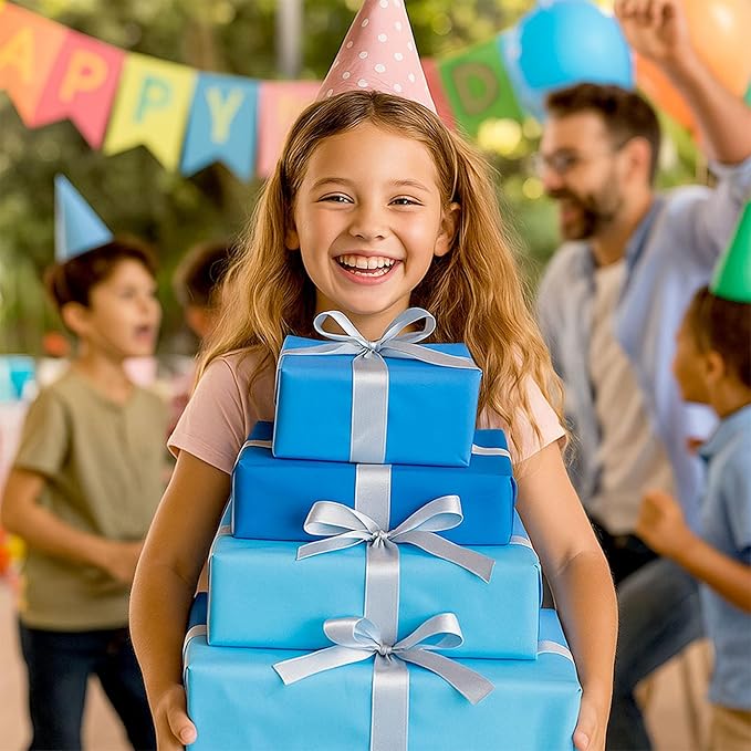 Shindel 200 Sheets Blue Tissue Paper Bulk, 20x28 Inch Blue Wrapping Paper for Christmas Gift Bags DIY Crafts Party Decorations Flower Bouquets